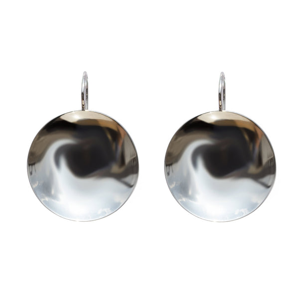 Extra Large Mirror White Gold Earrings – Marie-Helene de Taillac - US