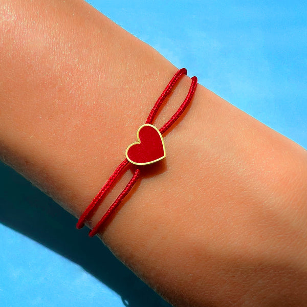 Enamel Heart Cord Bracelet – Marie-Hélène de Taillac - US