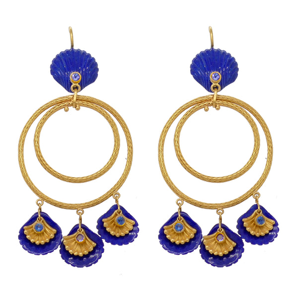Lapis Lazuli Calypso Hoops