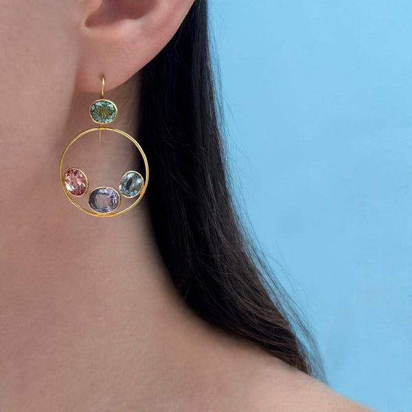 Small Multi-Colored Gloria Earrings