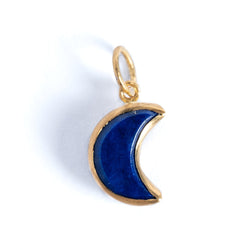 Lapis Lazuli Moon Crescent Charm
