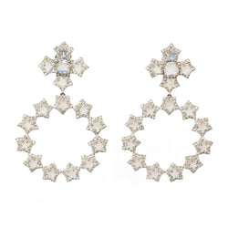 White Gold Madonna Earrings