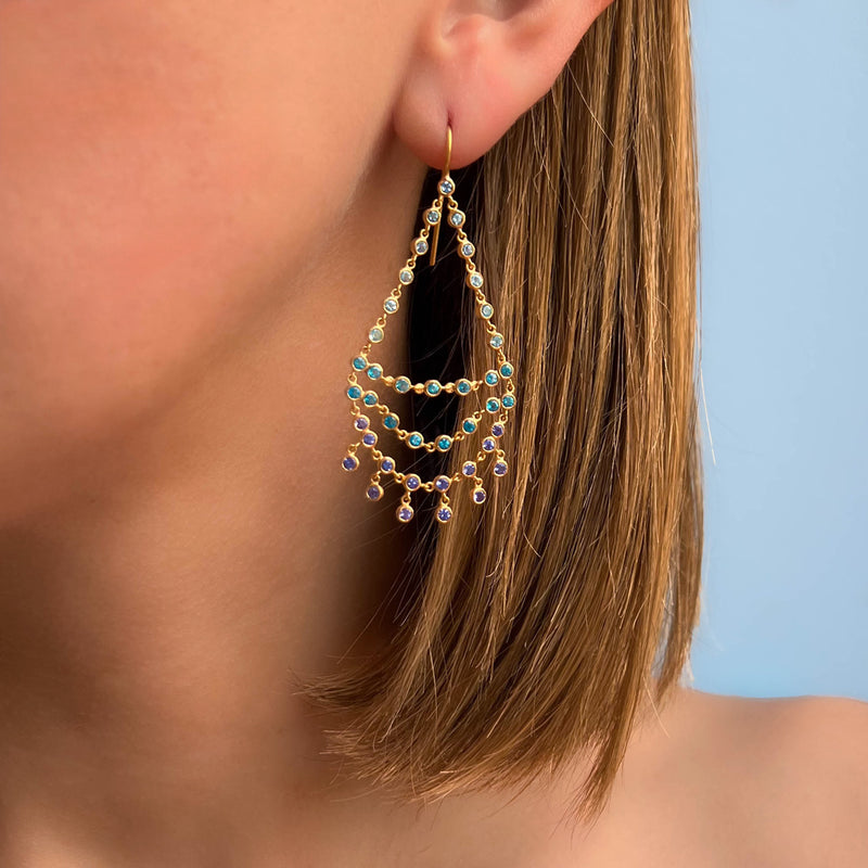 Blue Lagoon Dancing Emilie Earrings