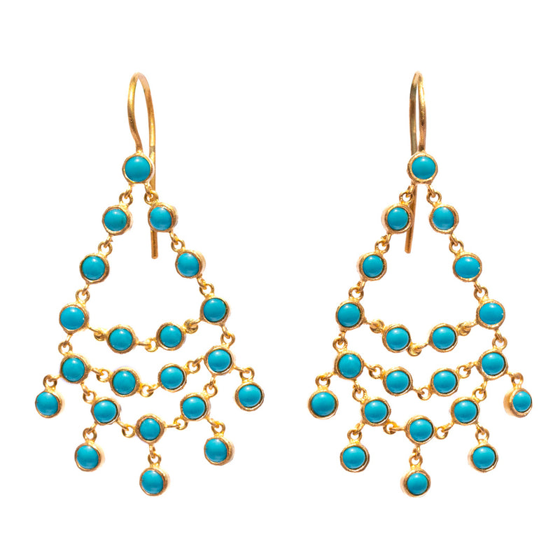 Small Turquoise Dancing Emilie Earrings