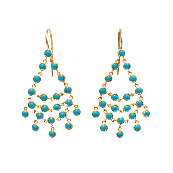 Small Turquoise Dancing Emilie Earrings