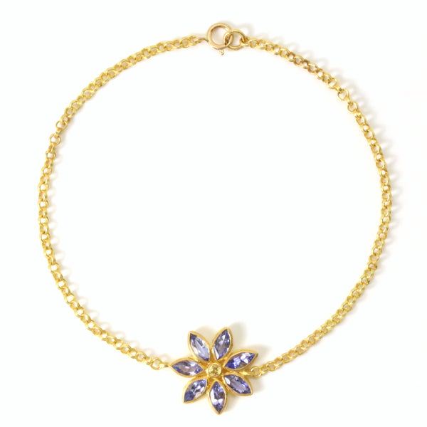 Tanzanite & Yellow Sapphire Small Gabrielle Bracelet