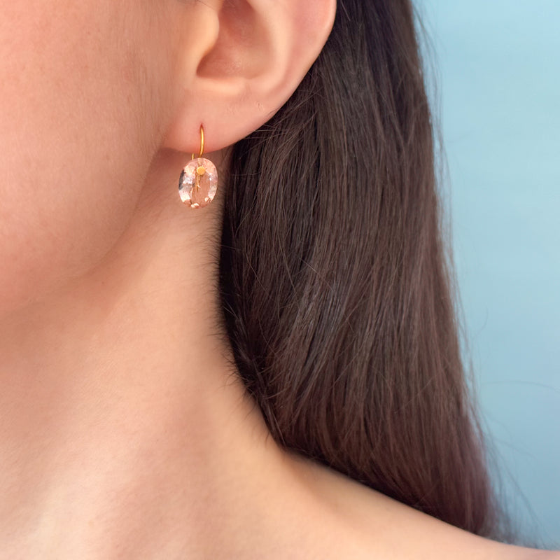 Morganite Brilliant Earrings
