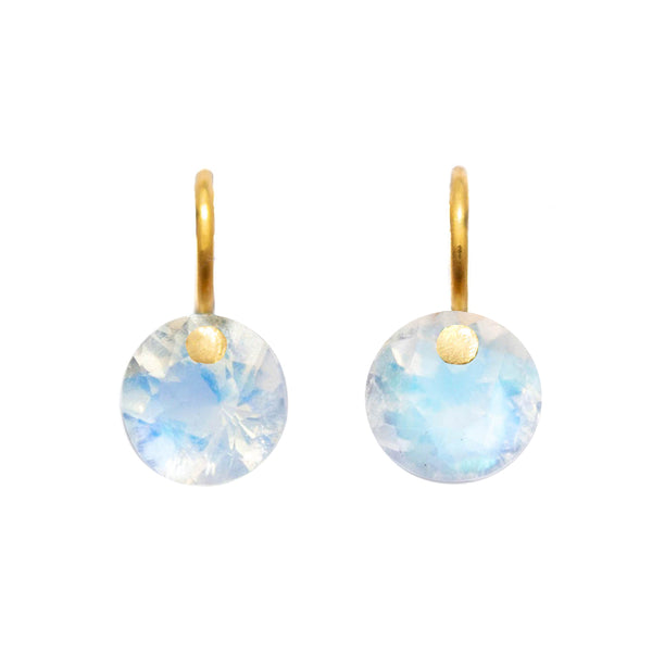 Rainbow Moonstone Extra Small Brilliant Earrings