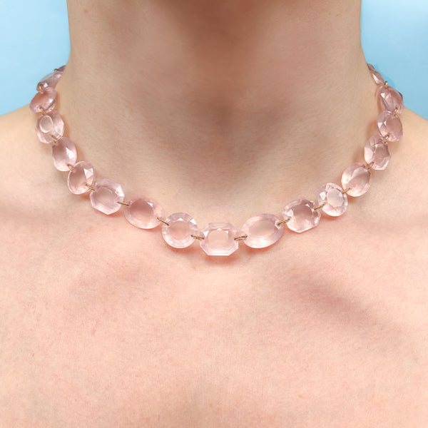 Rose Quartz Large Spring Necklace