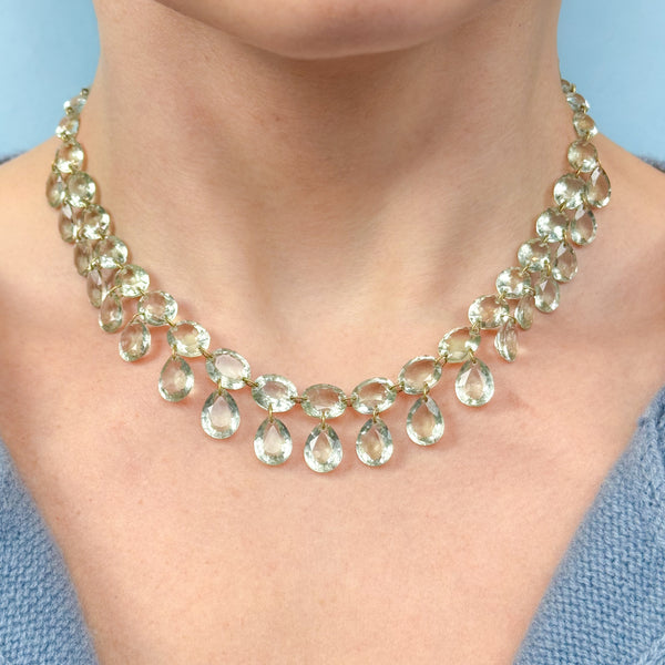 Green Quartz Small Dauphine Necklace