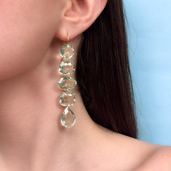 Green Quartz Milady Earrings