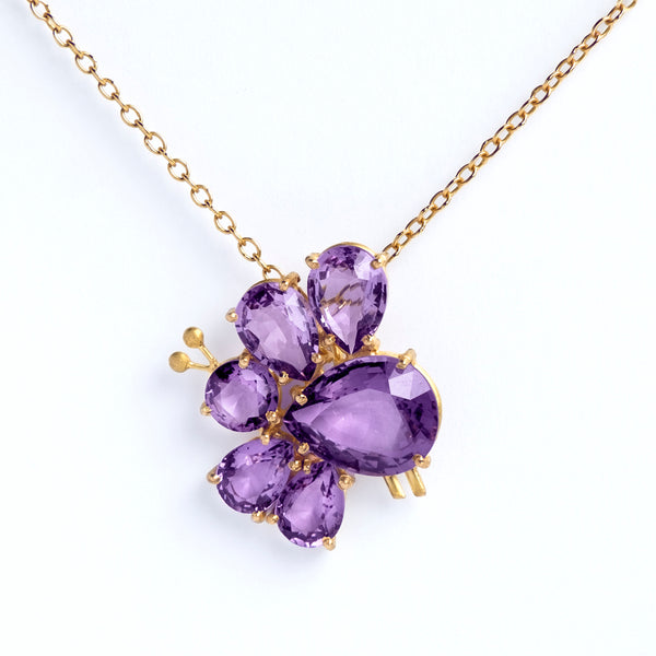 Amethyst Bumblebee Brooch
