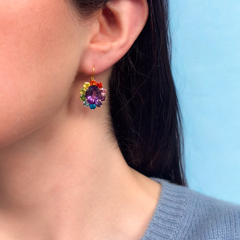 Amethyst Hortensia Earrings