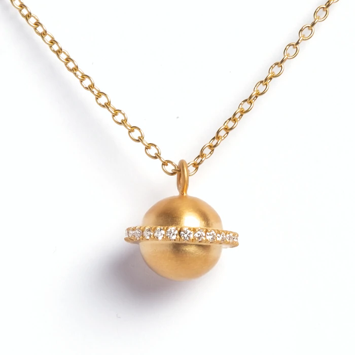 Small Diamond Orb Pendant