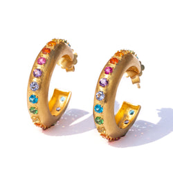 Rainbow Venus Hoops