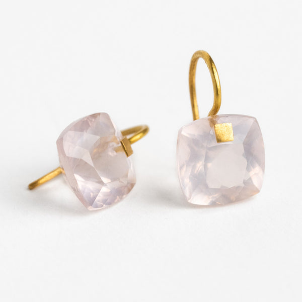 Small Rose Quartz Summer Earrings