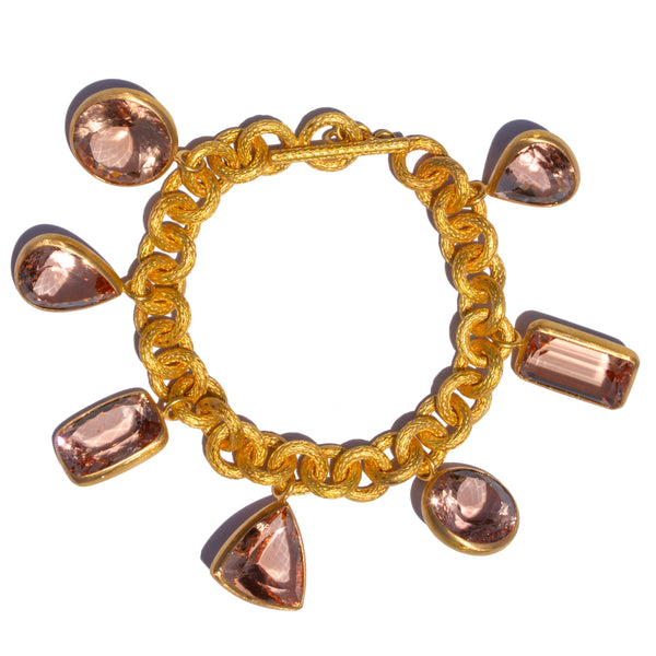 Morganite Jane Charm Bracelet