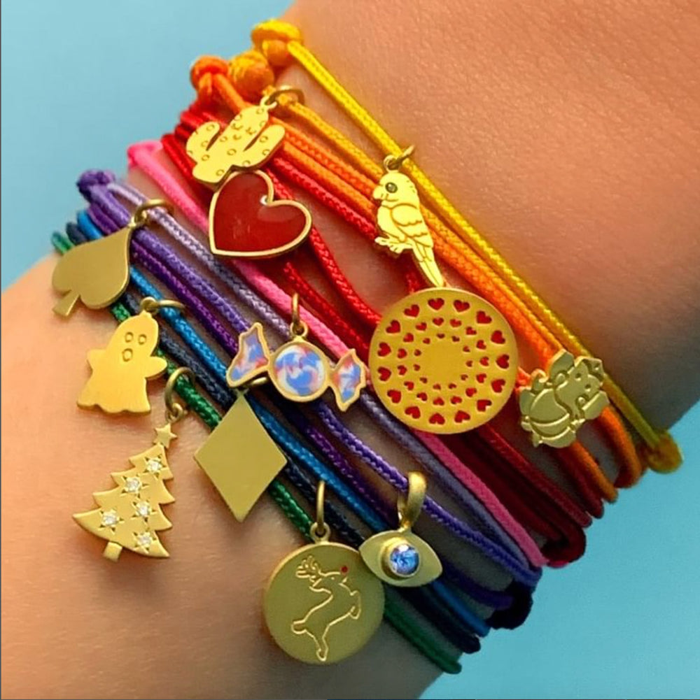 Enamel Heart Cord Bracelet – Marie-Helene de Taillac - US