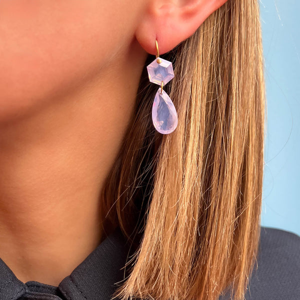 Lavender Quartz Bianca Earrings