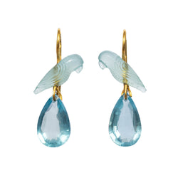 Aquamarine Parakeet earrings