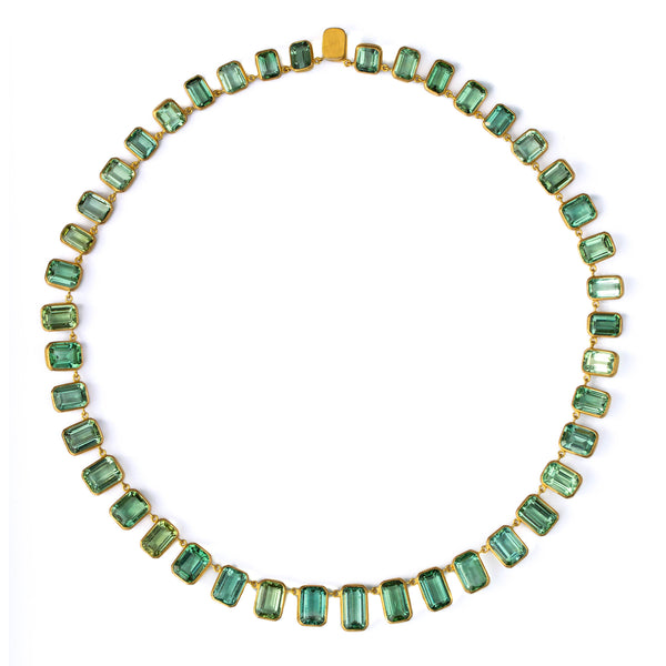 Green Tourmaline Precious Tribal Necklace