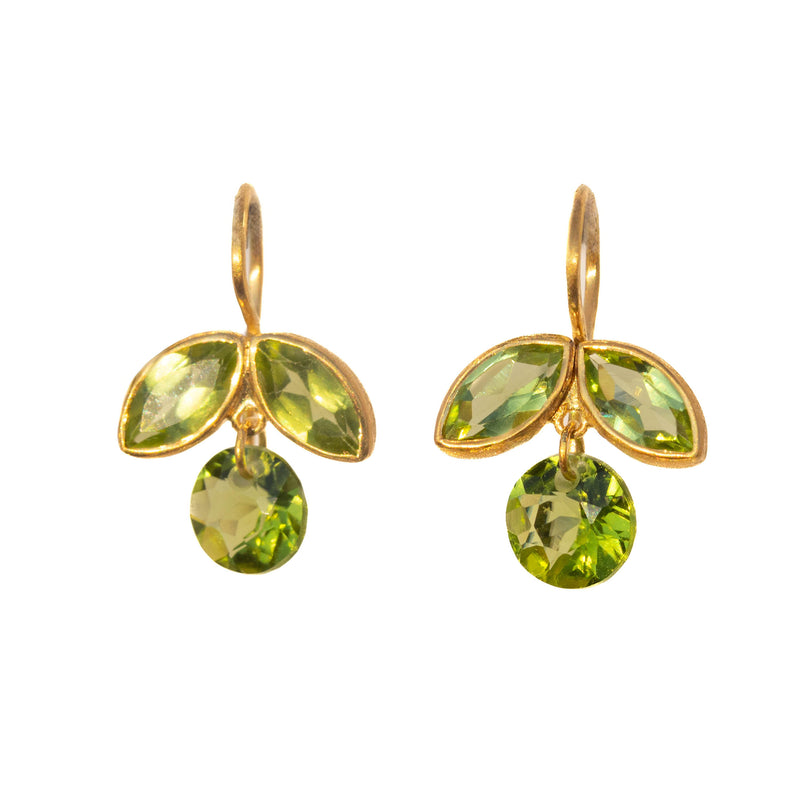 Peridot Apple Earrings