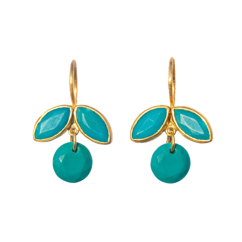 Turquoise Apple Earrings