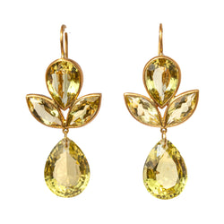 Lemon Quartz Tulip Earrings