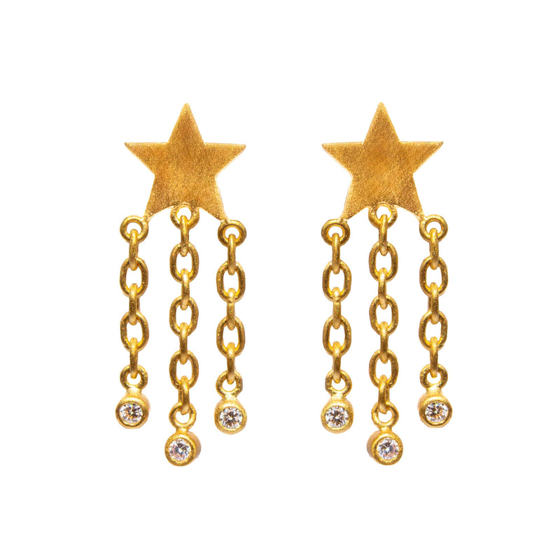 Diamond Shooting Star Studs