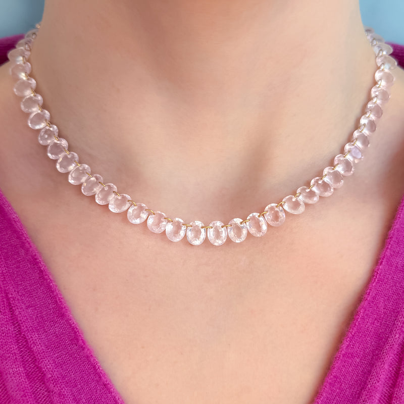 Rose Quartz Collar Necklace