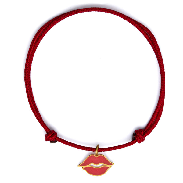 Red Enamel Flying Kiss Charm