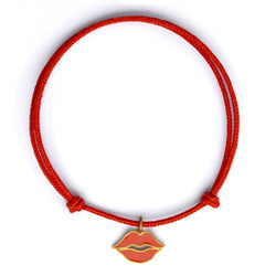 Orange Enamel Flying Kiss Charm