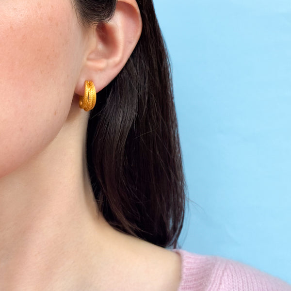 Small Serafa Triple Hoops