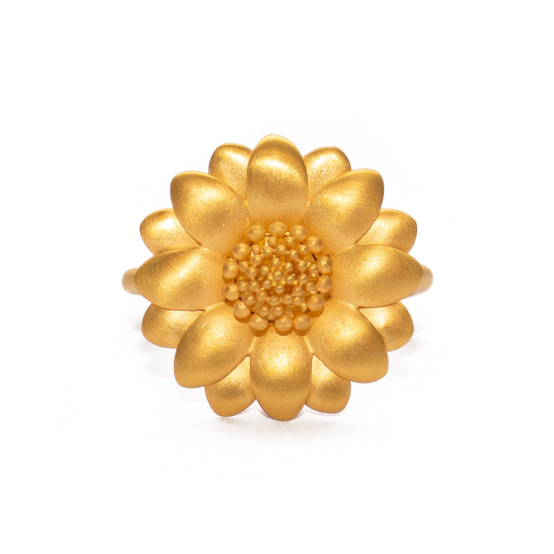 Large Golden Sunflower Ring