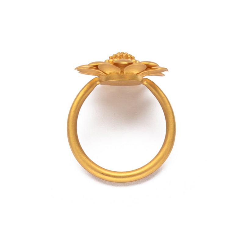 Large Golden Sunflower Ring