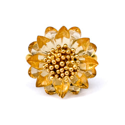 Citrine Sunflower Ring
