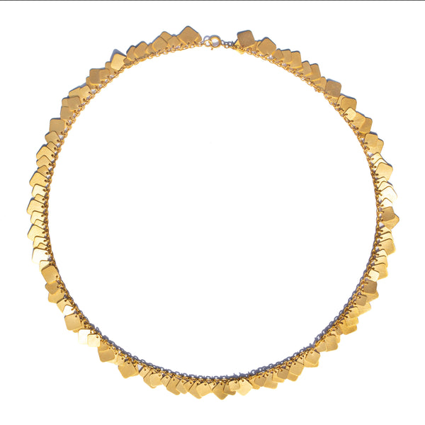 Dangling Irregular Square Sequin Necklace