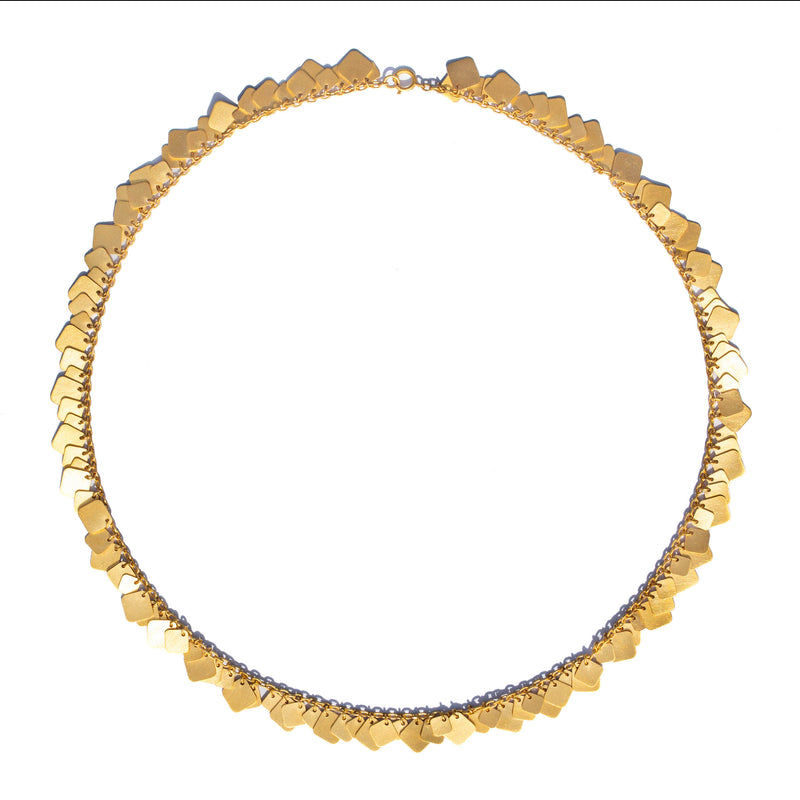 Dangling Irregular Square Sequin Necklace