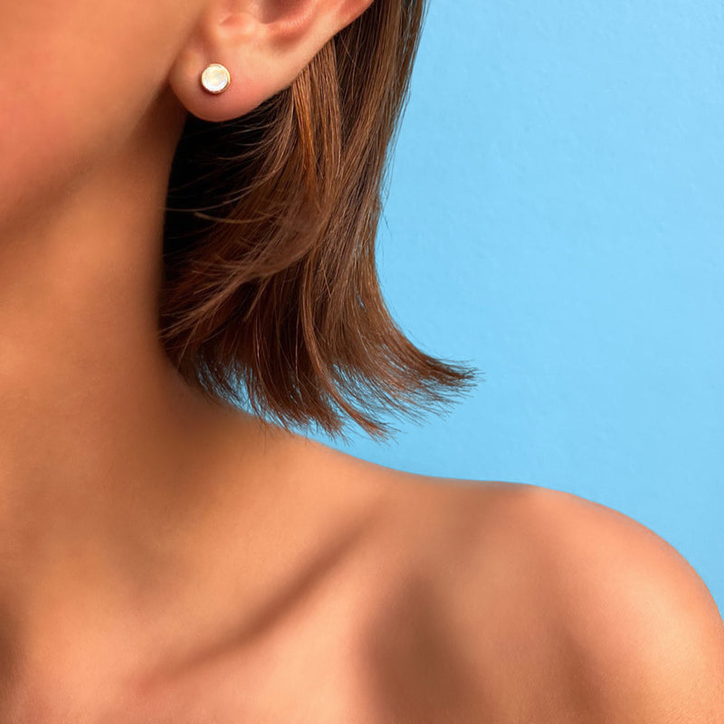 Rainbow Moonstone Bindi Studs