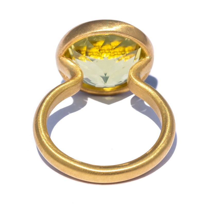 Lemon Quartz Princess Ring