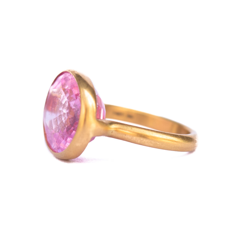 Candy Pink Tourmaline Princess Ring
