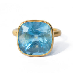 Aquamarine Princess Ring