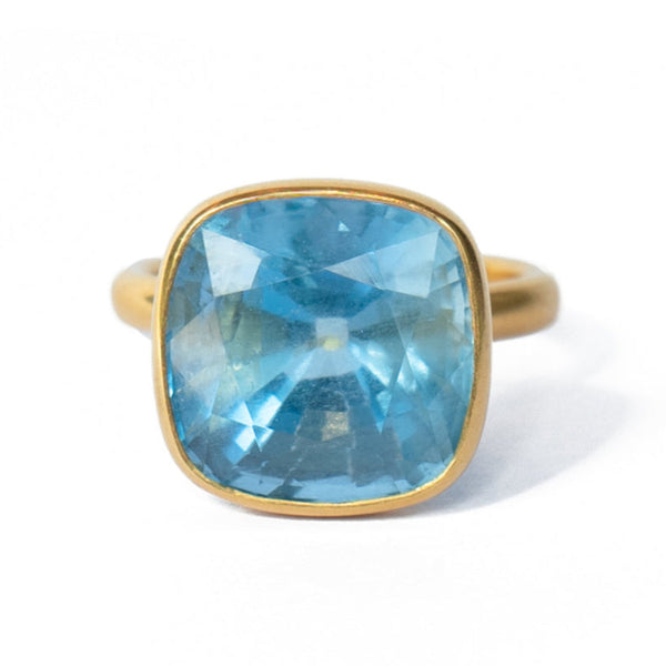Aquamarine Princess Ring