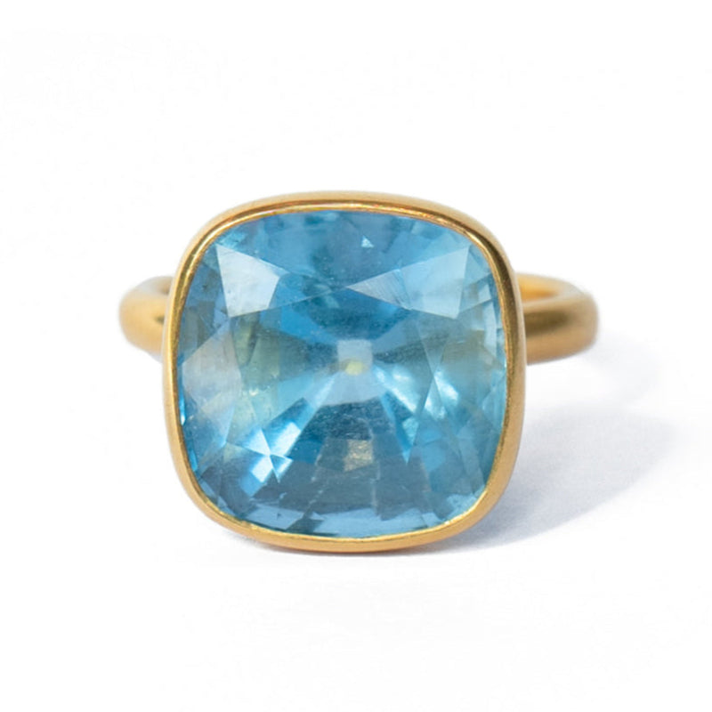 Aquamarine Princess Ring