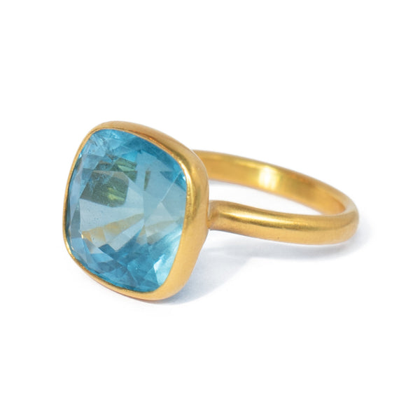Aquamarine Princess Ring