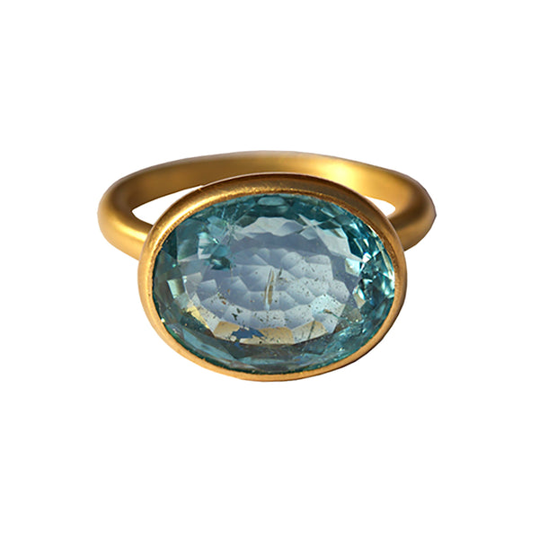 Aquamarine Princess Ring