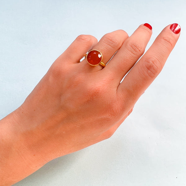 Fire Opal Princess Ring