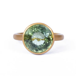 Green Tourmaline Princess Ring