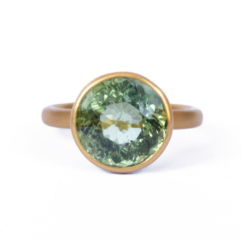 Green Tourmaline Princess Ring