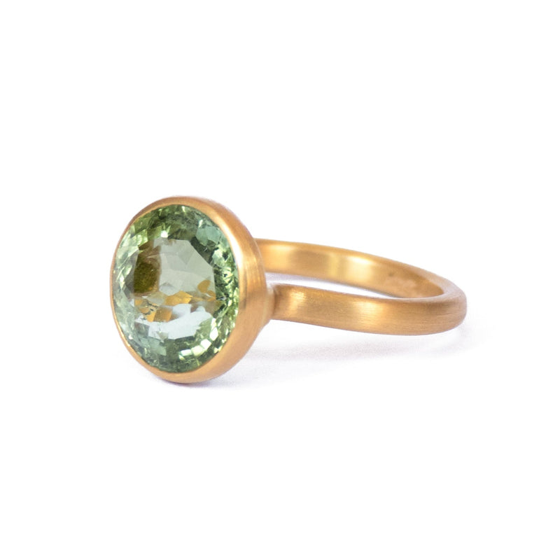 Green Tourmaline Princess Ring